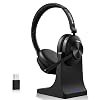 Casque pc logitech zone 300 bluetooth sans fil avec microphone anti-parasite - rose 981-001412