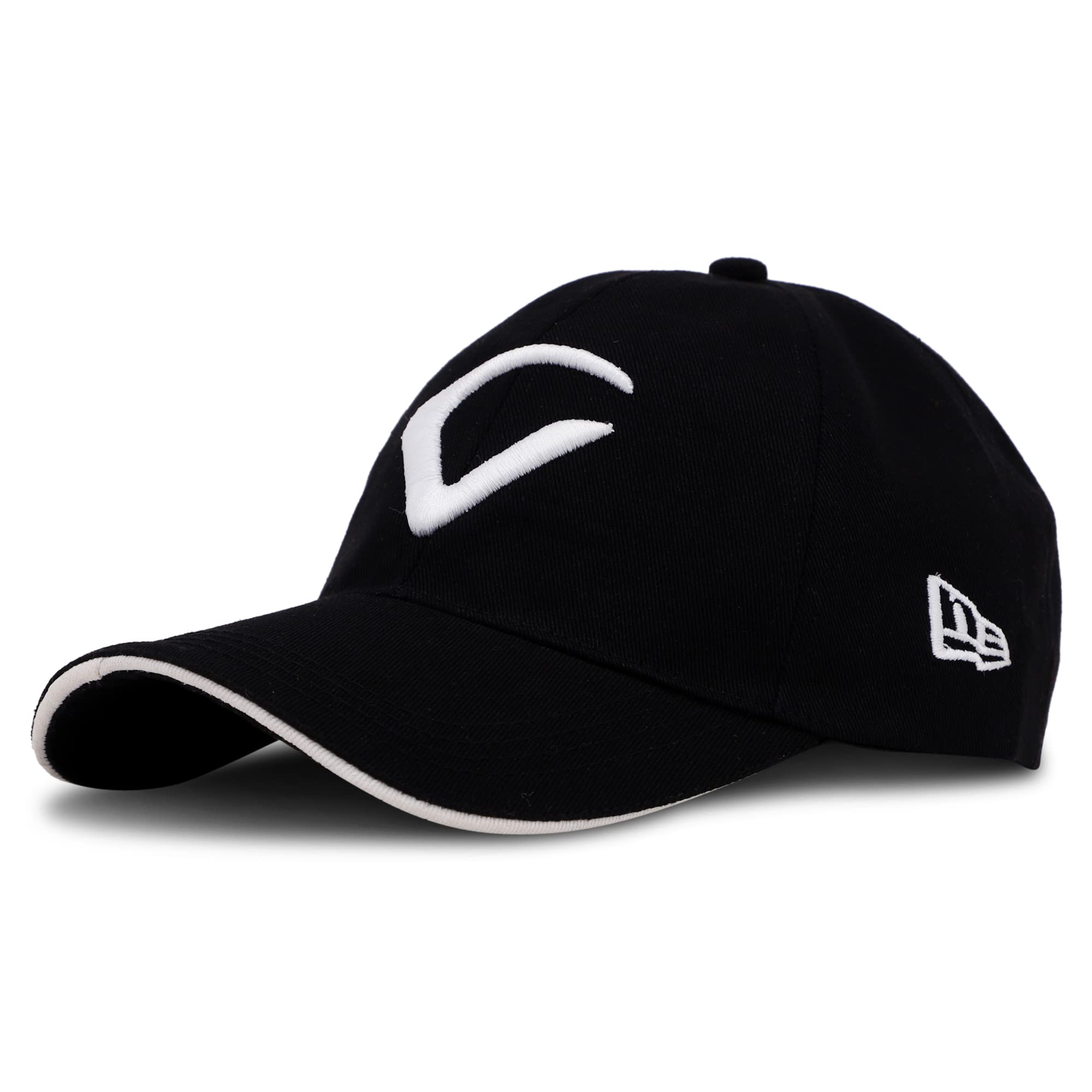 Bipto Latest Stylish Adjustable Black Cotton Baseball Cap for Men and Women