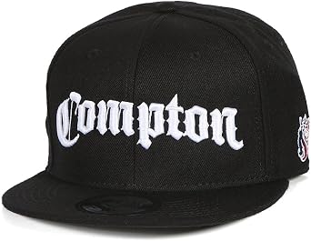 OGABEL Mens Compton Snapback Hat Black