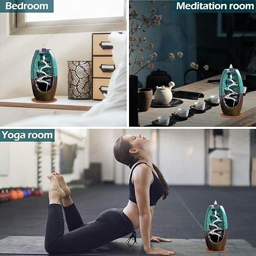 Miniatura 7 de Conos de incienso de reflujo  Juego de 9 conos de incienso de cascada perfumados  Palo Santo, jazmín, lavanda, océano, sándalo, canela, salvia