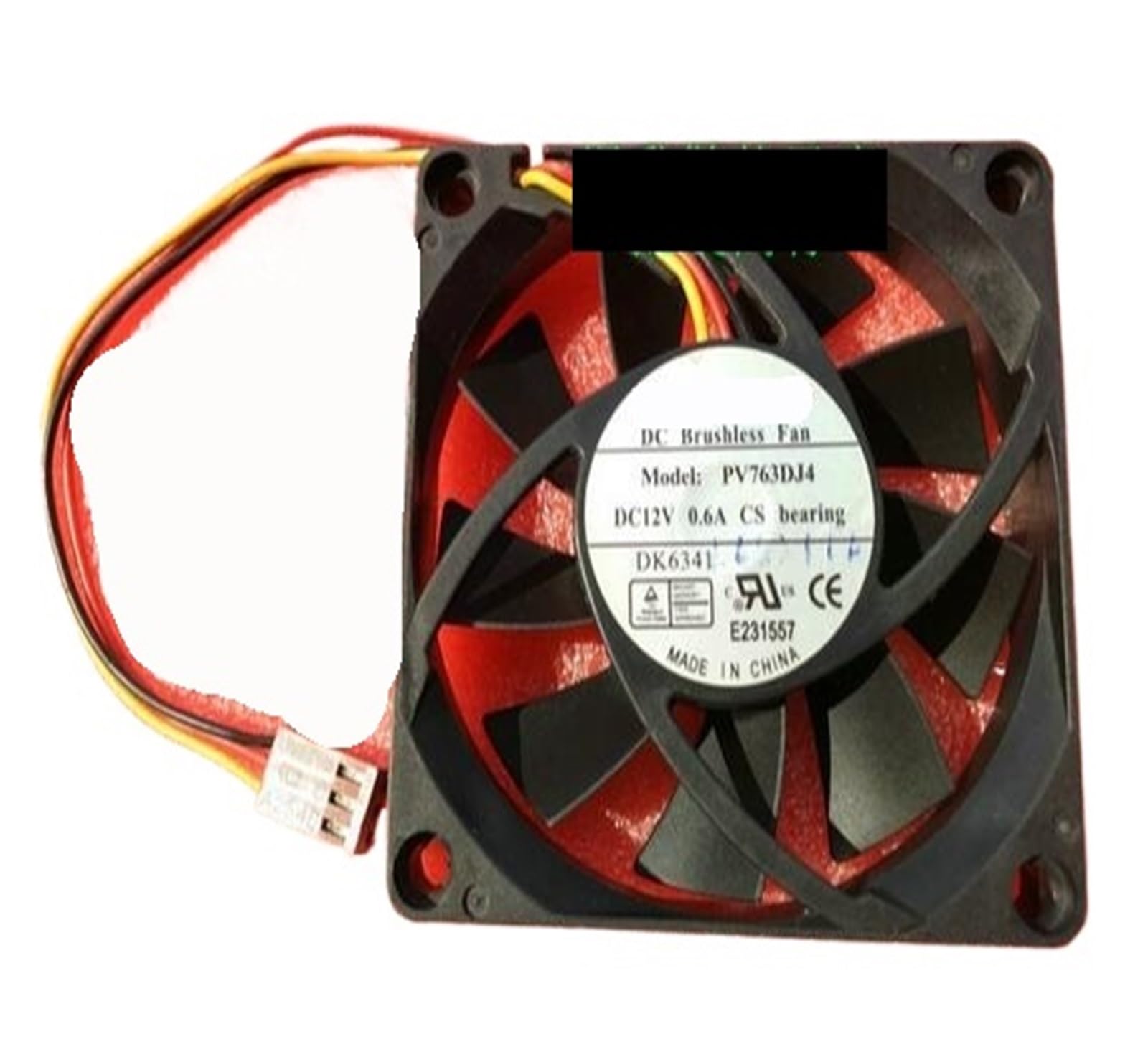 PEQYUACTE 70 * 70 * 15 PV763DJ4 DC12V 0.6A 3 Wire Fan