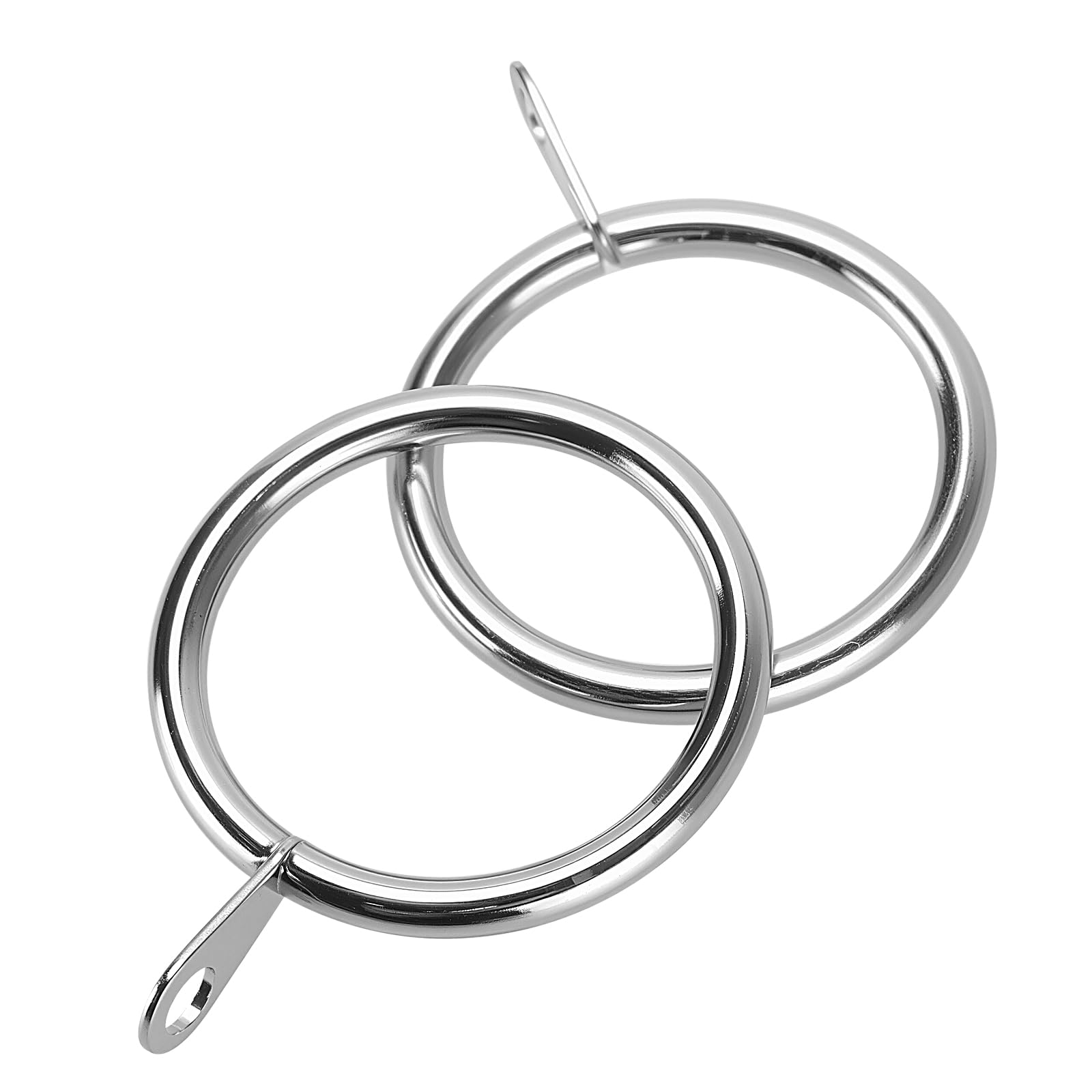 Confezione da 100 anelli in metallo per tende da doccia e tendaggi decorativi, 38 mm, argento