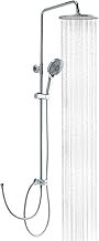 OFFO Regendusche ohne Armatur Chrome, 25 cm Runde Regendusche Duschset, Höhenverstellbar und 1,6m Twist-Free Duschschlauch, Duschsystem für Dusche mit deutscher Bedienungsanleitung​