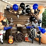 Cow Balloons Garland Arch Kit with Blue Brown Blush Black Balloon CowBoy CowGirl Themed Party Baby Shower Farm Birthday Party Decorations