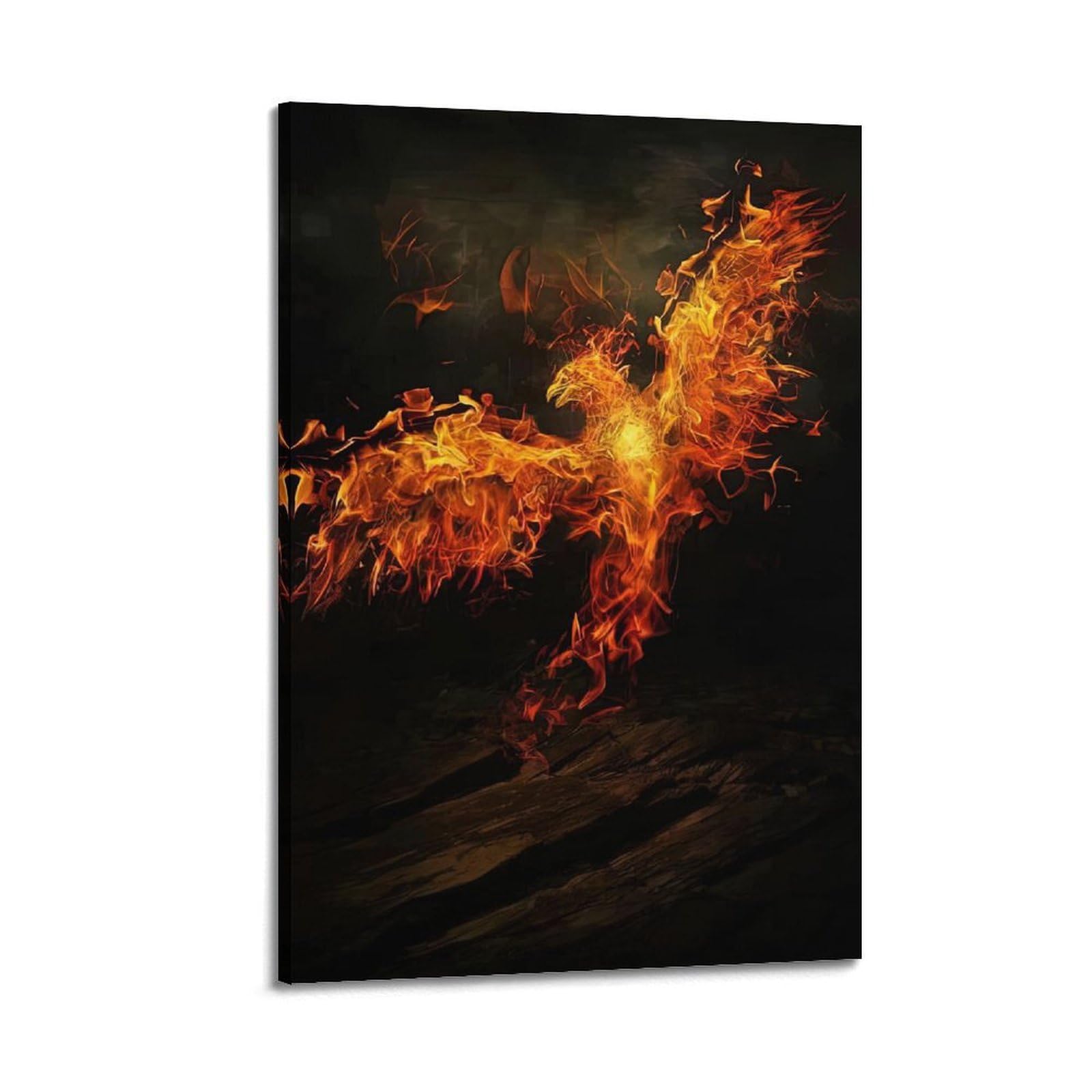 DLJGDS Mythical Phoenix in Fiery Flight, Abstract Art Piece for Decor Decorative Painting Canvas Wall Posters And Modern Family Bedroom Decor 24x36inch(60x90cm)