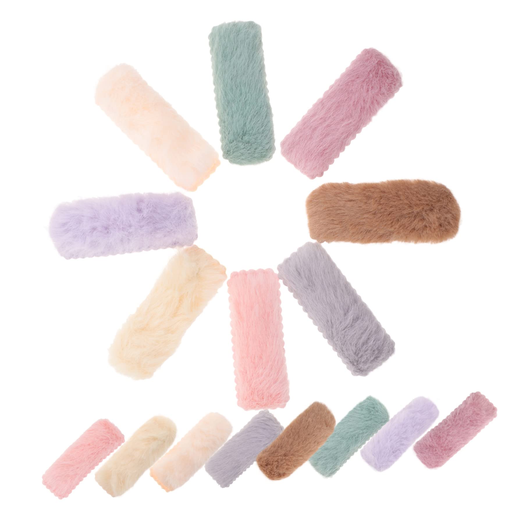 Housoutil 48 Piezas Pasadores cuadrados mullidos accesorios para el cabello de niñas pinzas para el cabello pequeñas pinza de pelo flequillo pinzas para el cabello para niñas