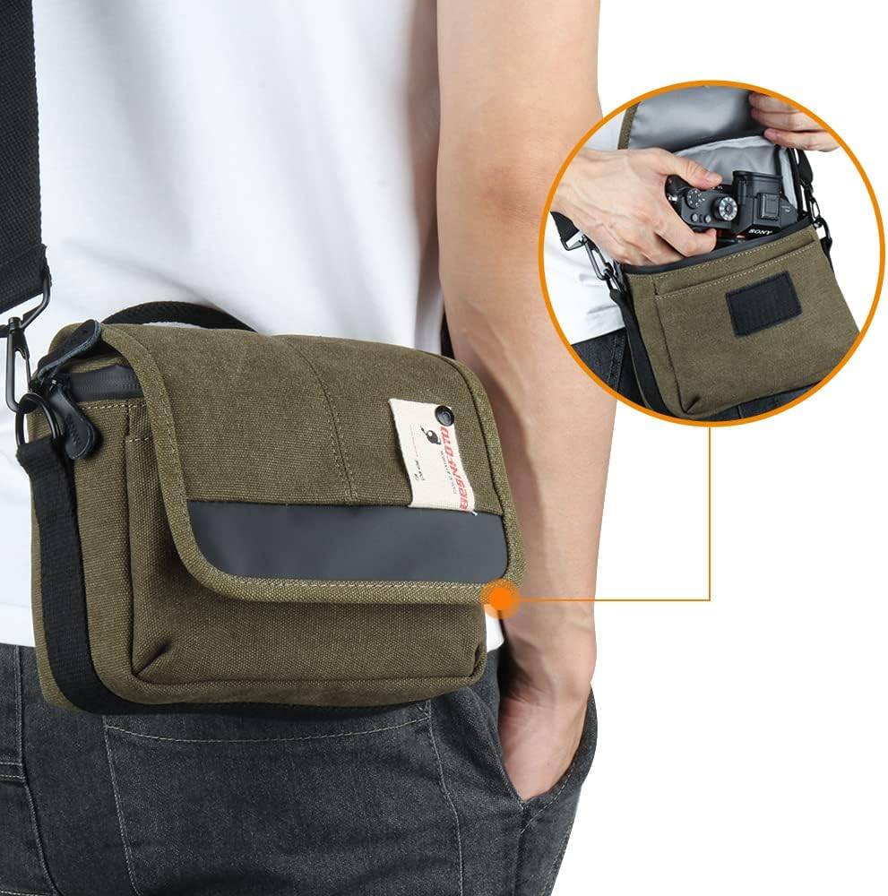 Besnfoto Mirrorless Camera Bag Small Compact Cute Camera Messenger Bag