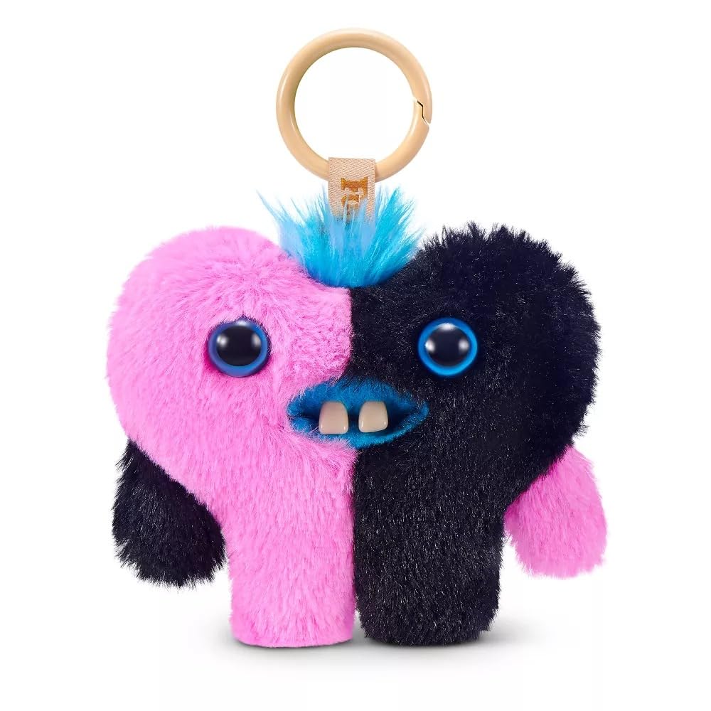 ZURU Fuggler Pinkles Valentine's Keychain, Plush Toy, 3.5 Inches, Collectible, Soft Material, Ages 3+, Pink, 4.5 Inches