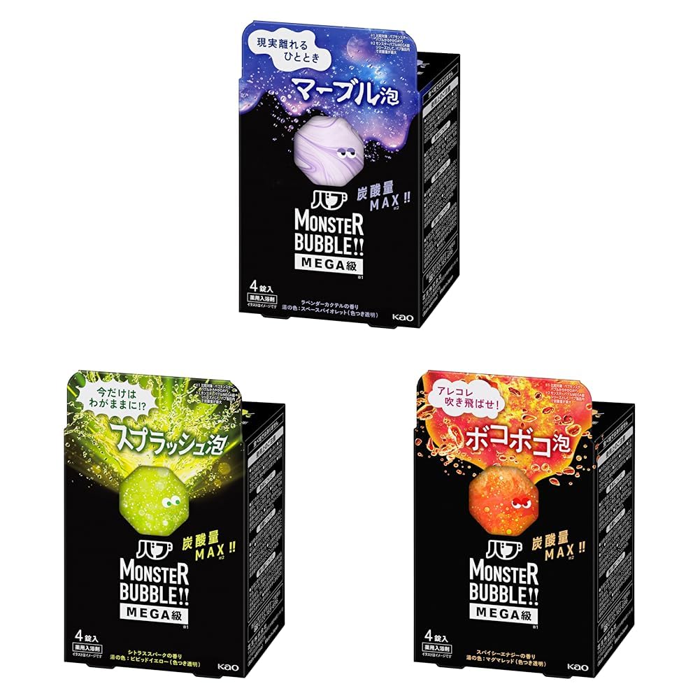 Amazon | バブ 【セット買い】モンスターバブルMEGA マーブル泡 4