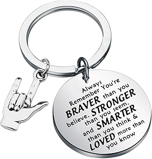 Sign Language Key Ring I Love You Hand Sign Language Charm Jewelry ASL Jewelry Deaf Awareness Gifts