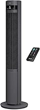 Duux Elevate Tower Fan – 12 Speed, 80° Oscillation, Only 25dB, Ionizer, Timer (1.12h), Sleep Mode, Touch & Remote Control – Silent & Smart Fan for Bedroom