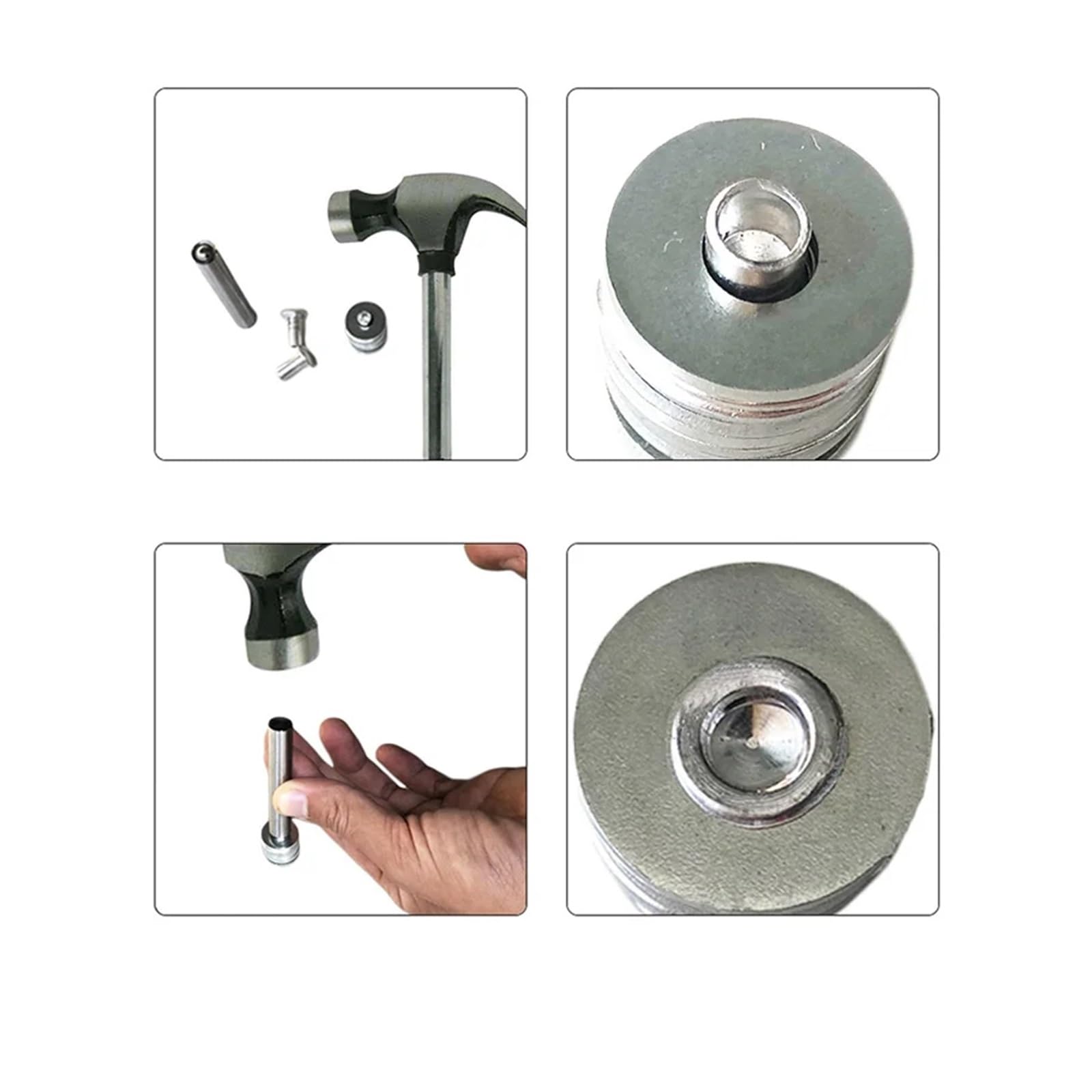 Haogui Punzón for tuercas remachables semihuecas, prensa manual, remachadora, M2, M3, M4, M5, M6, M8 y M10