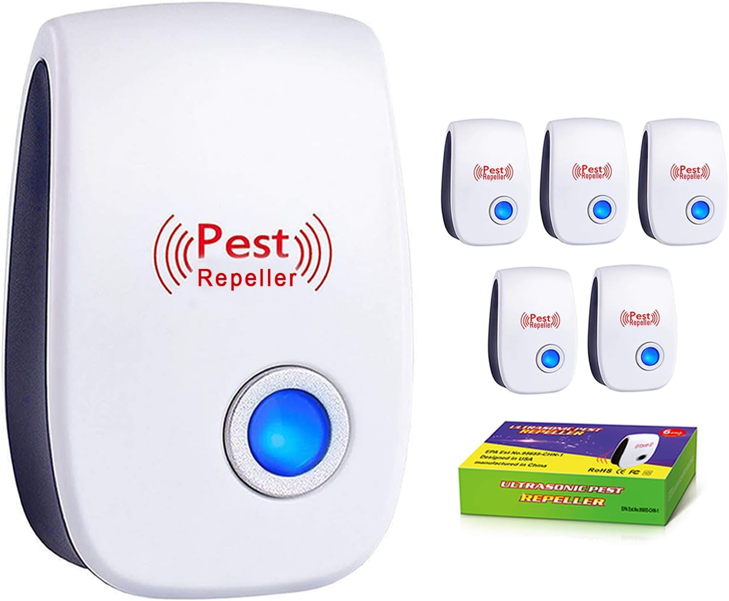 Bocianelli Pest Repellent Ultrasonic Plugin Mouse Rodent Repellent Electronic Pest Control Device for Indoor Home Kitchen Garage Apartment 6 Pack : Electronics
