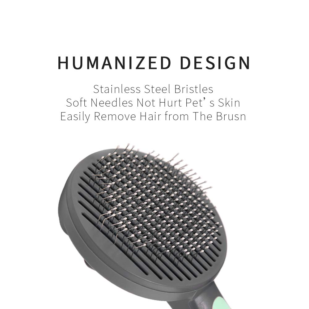 PAKEWAY Spazzola per Gatto e Cani Autopulente, Toelettatura Spazzola Gatti Pelo Corto/Lungo per Eliminare Pelo Superfluo Morto e Sottopelo, Non Graffiano sulla degli Animali