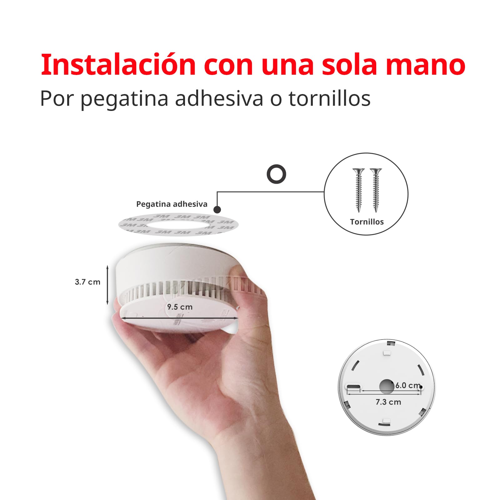 Alarmas de humo para el hogar, batería de 10 años, alarma de humo, alarma de incendio con botón de prueba/silencio, detector de humo certificado por TUV cumple con la norma EN14604 (5 unidades)