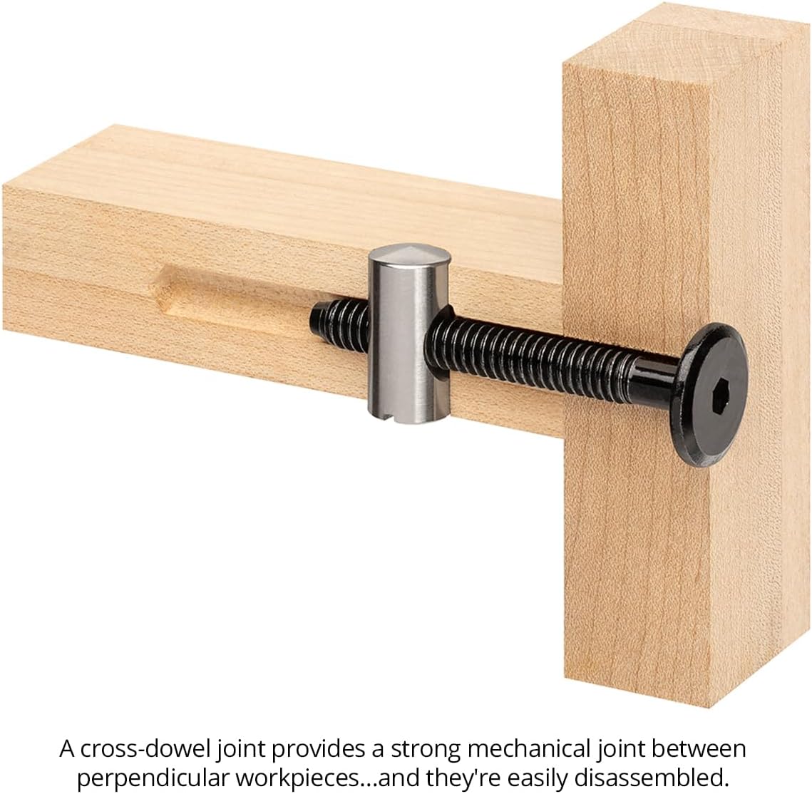 Woodpeckers Universal Cross Dowel Jig, Deluxe Kit, Includes 7 Drill Guide Bushings, USA Made, Accomodates All Cross-Dowel Sizes - UCDJ
