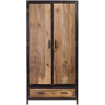 Miliboo Armoire Industrielle Metal Et Manguier Massif Industria Amazon Fr Cuisine Maison