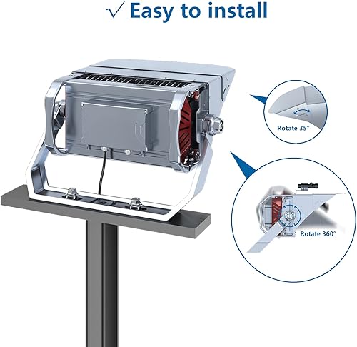 Miniatura 5 de Luz de inundación LED de 500 W para estadios al aire libre, 65000 Lm súper brillante IP66 impermeable con ángulo de haz 30  iluminación de cancha