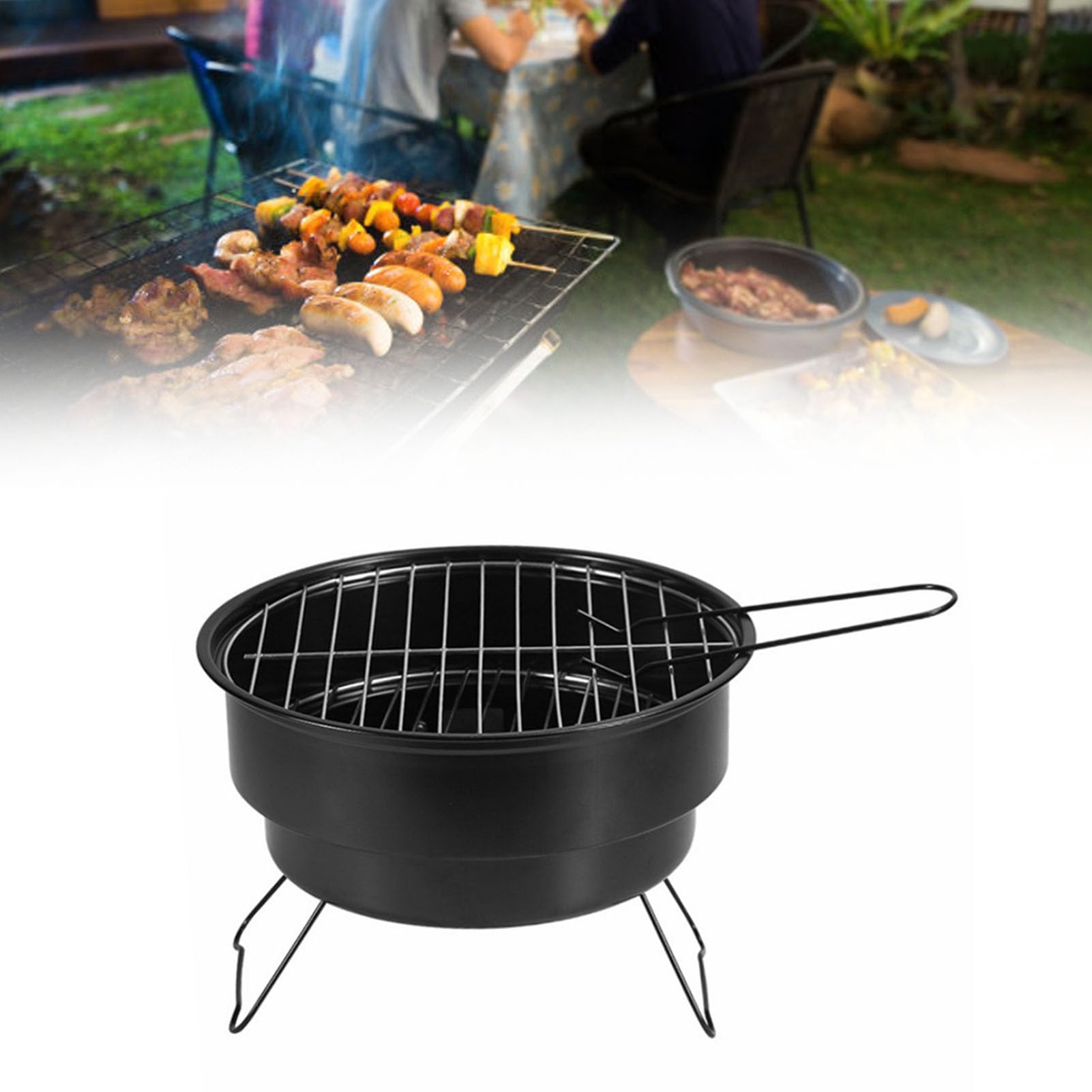 Okrągły Grill Na Węgiel Drzewny, Przenośny Grill Na Węgiel Drzewny, Uniwersalny Grill Ogrodowy Odporny Na Odkształcenia