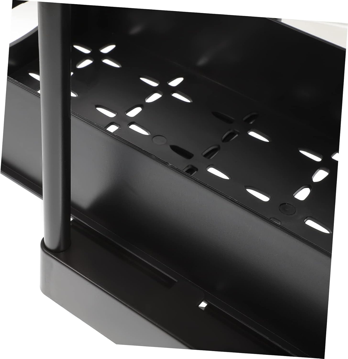 VOSAREA 2 Layer Under Sink Organizer Sliding Drawer Kitchen Storage Rack Multi-Function Cabinet Organizer Hooks for Bathroom and Kitchen Supplies