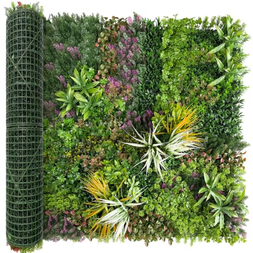 BHXCL 48x120 in (40 Sqft) Artificial Boxwood Grass Wall Hedge Roll