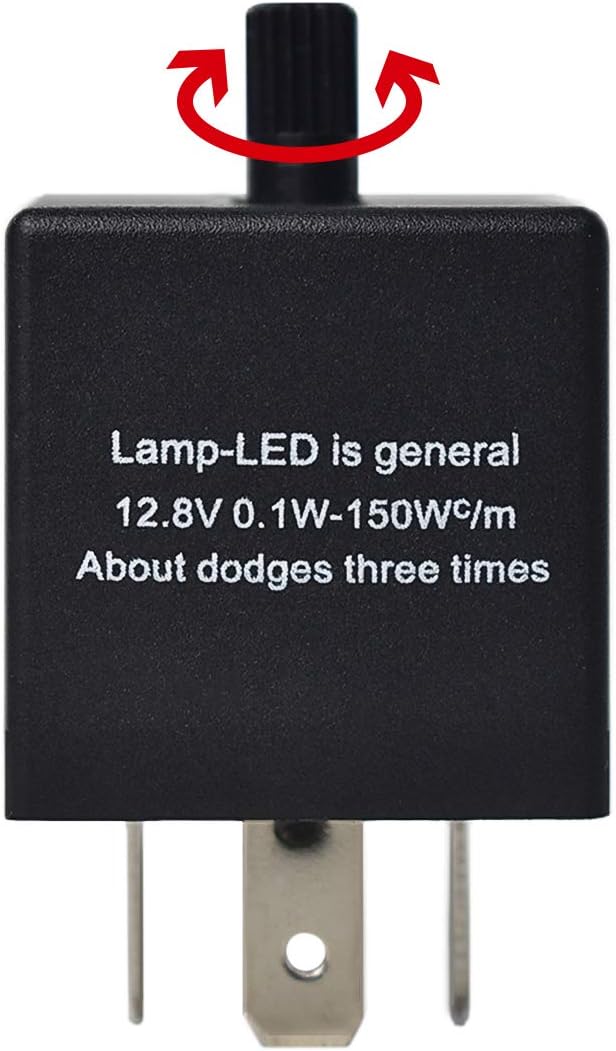 0051 3-Pin CF13 JL-02 Adjustable Electronic Flasher Relay for Motorcycle Car LED Turn Signal Light Bulbs 1PCS
