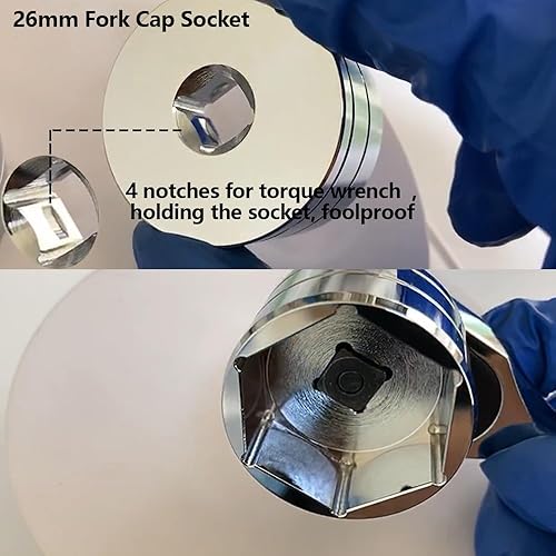 Miniatura 4 de vbaxy Enchufe plano de tapa superior de 26, 28, 1.260in, enchufe de horquilla sin chaflán para servicio de suspensión de horquilla Fox