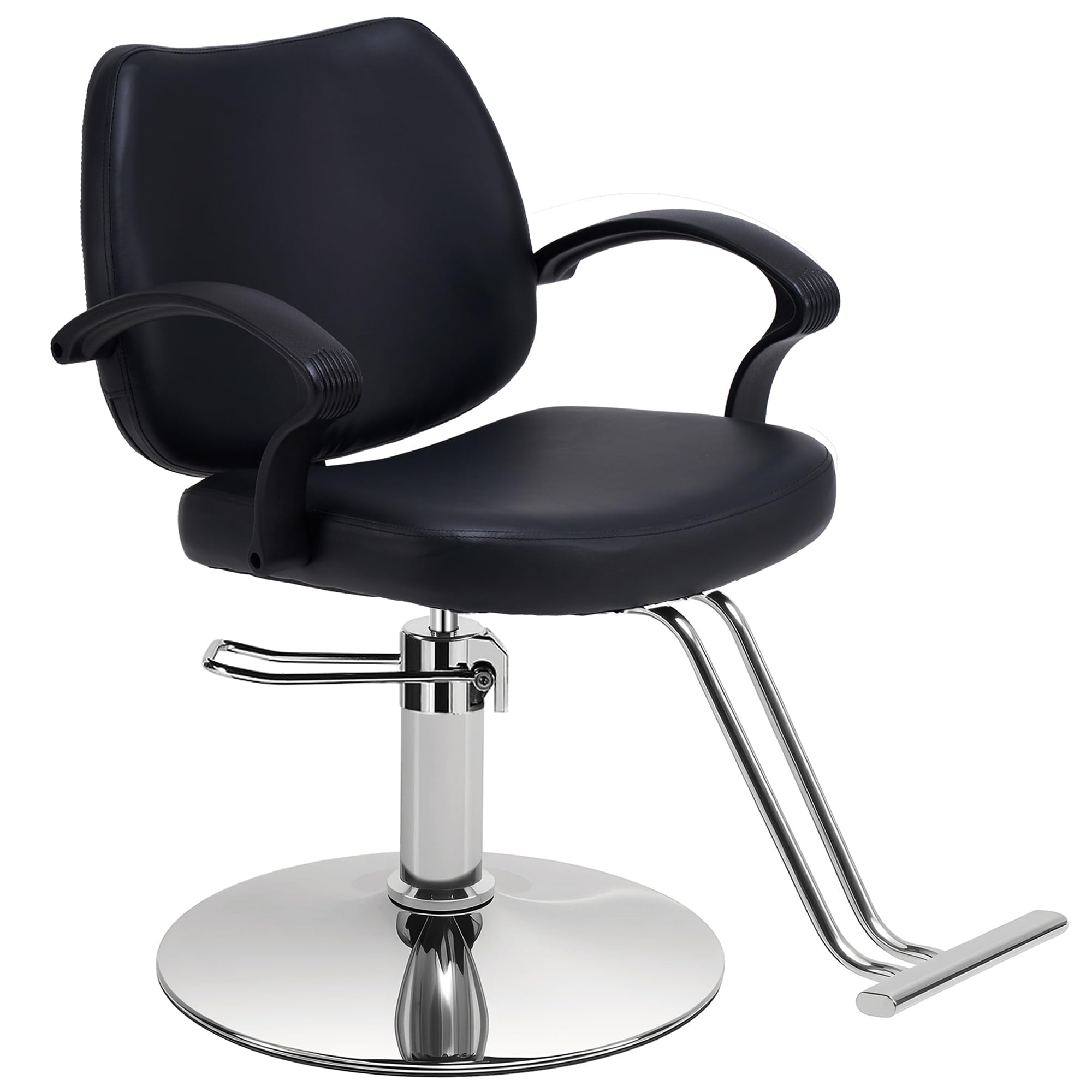 Barber Salon Chair with Hydraulic Pump, 6.1'' Adjustable Height Barber Styling Chairs, 360° Swivel Hydraulic Haircut Chairs, Thick Seat, Braiding Salon Chair for Hair Stylist Barbershop &amp; Home