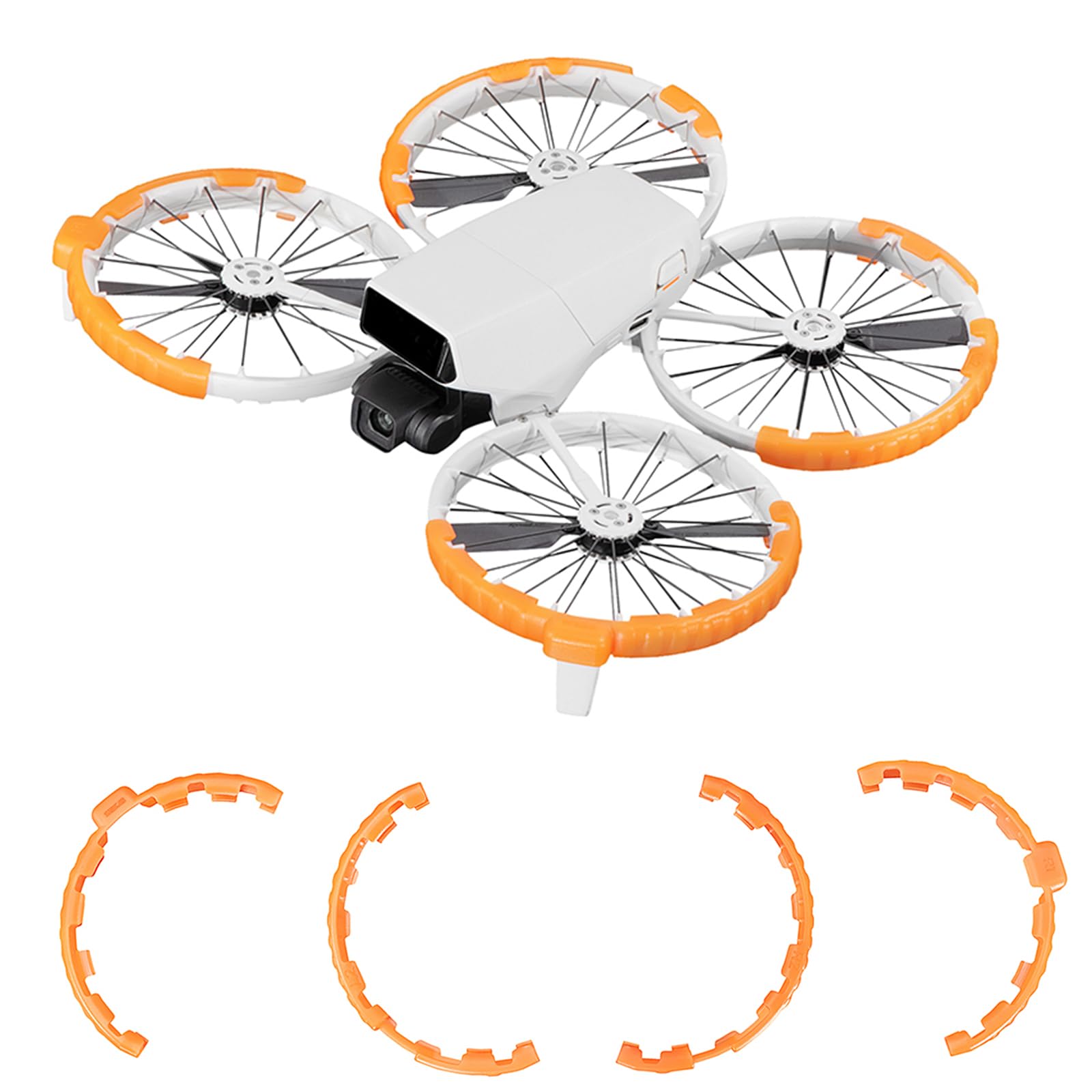 Bump Ring for DJI Flip Night Glow Propeller Guard Protective Bumper Ring for Flip Drone Accessories (Fluorescent Orange)