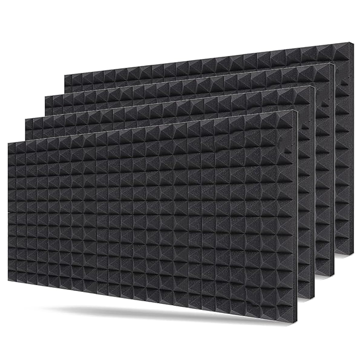 DEVICE OF URBAN INFOTECH Acoustic Foam 6x3 Ft. Acoustic Foam Sheet Sound Proof Foam for Wall Room Noise Reducer Sound Absorber Acoustic Foam Panels Acoustic Room Treatment (Pack of 4, Black)
