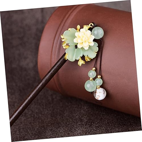 Miniatura 6 de Beatifufu Palillos chinos para el cabello, palillos chinos para el cabello, estilo retro, tenedor para el cabello, barra de pelo retro, joyería para