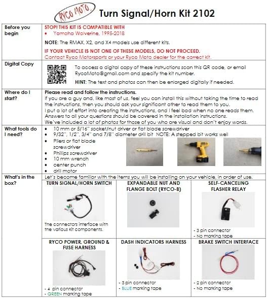 Miniatura 5 de 2102 Street Legal Kit Para Yamaha Wolverine