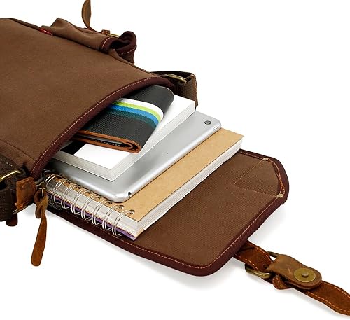 Miniatura 4 de GEARONIC TM Hombres Militar Lona Mensajero Hombro Sling School Belt Crossbody Viaje Satchel