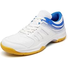 SDEQA Badminton Shoes for Mens Indoor and Outdoor Sports Shoes Non Slip Table Tennis Trainers Breathable Tennis Fitness Shoes