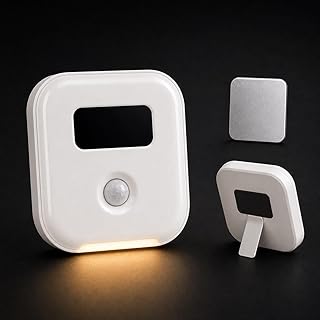 Being センサーライト 室内 人感センサーライト 足元灯 ナイトライト 光充電式 明暗センサー 3000K暖色 工事不要 3WAY設置 マグネット/粘着プレート/背面スタンド 自動点灯/消灯 玄関 廊下 寝室 階段 クローゼット 屋内用 ホワイト 1個入り
