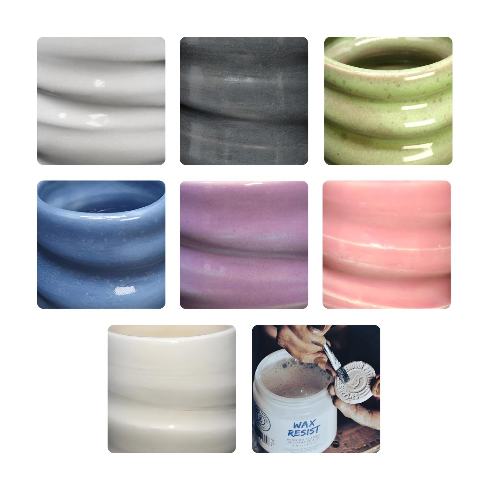 Penguin Pottery Opaque Series Sample Set