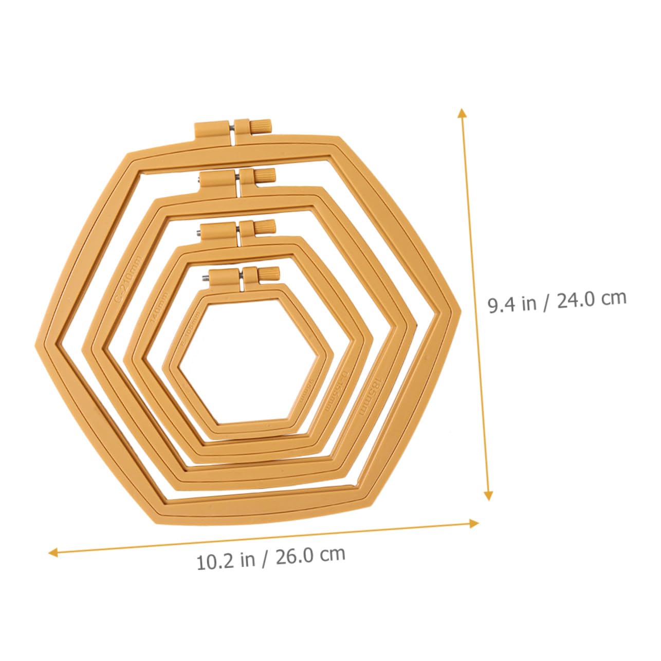 Baluue 4 Aros para Bordar Reutilizables de Abs Ajustables para Punto de Cruz Diseño Simple y Creativo, Ideales para Decoración y Aficionados al Bordado