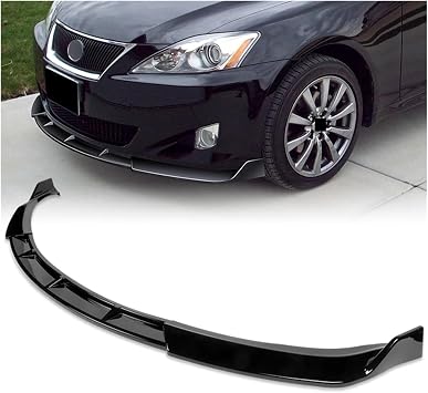 Compatible for Lexus 2009-2010 IS250 / IS350 Front Bumper Spoiler Lip Body KitGlossy Black