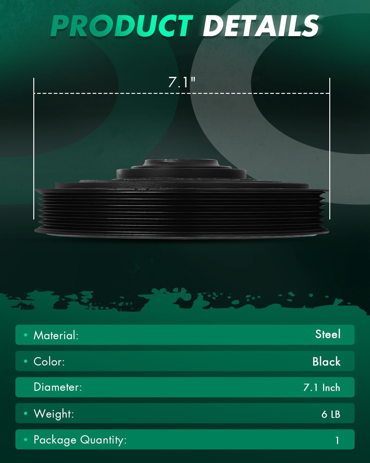 SCITOO 594-429 Engine Harmonic Balancer For Honda Accord 08-17, Pilot 09-20, Odyssey 08-20, Ridgeline 09-14/17-20, Passport 19-20, For Acura MDX, RDX, TLX, TSX, TL, RLX, ZDX, RL, SOHC 3.5L