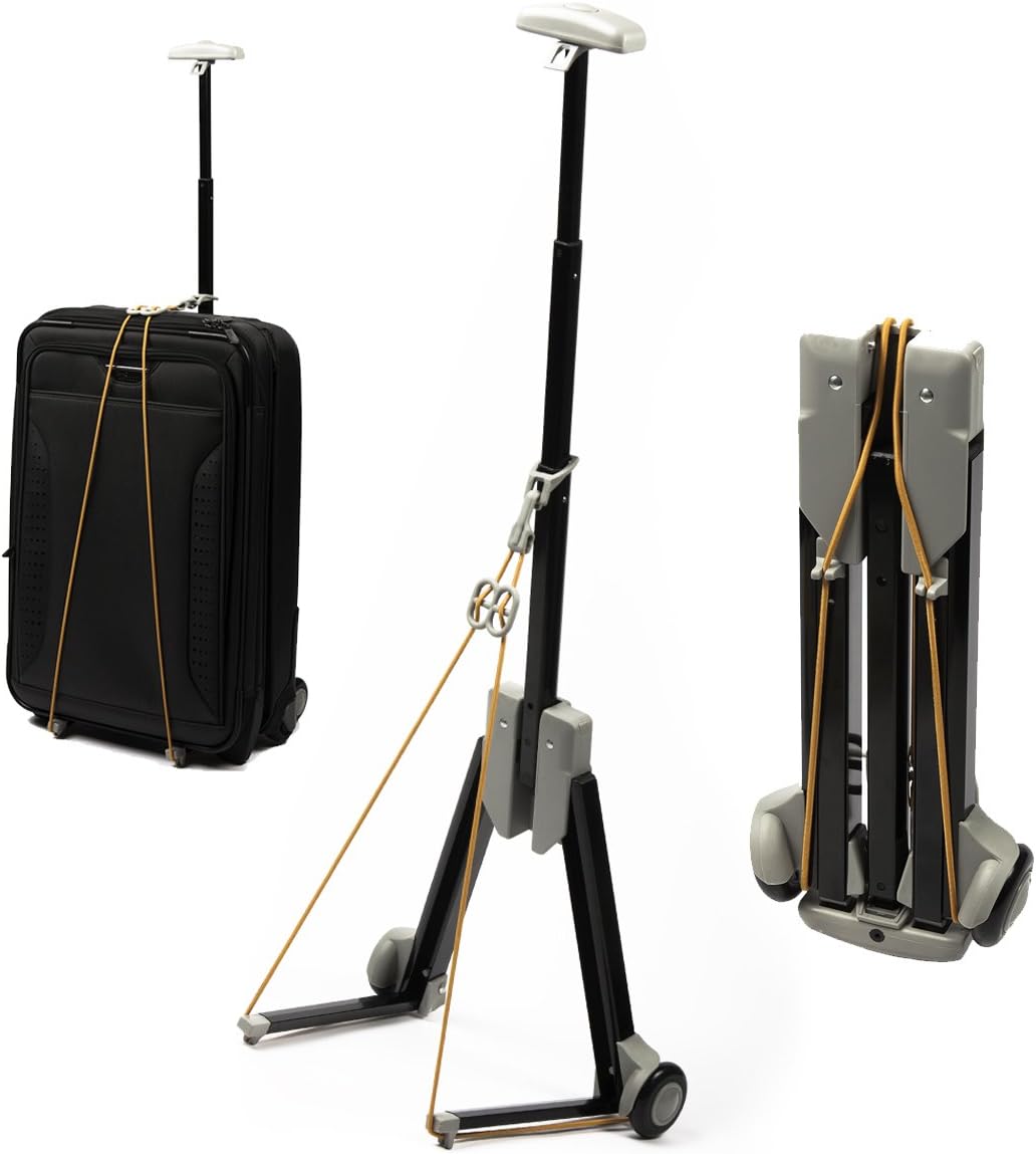 Folding Luggage Carrier Wheeled Cart Trolley Suitcase Hand Truck Travel Dolly