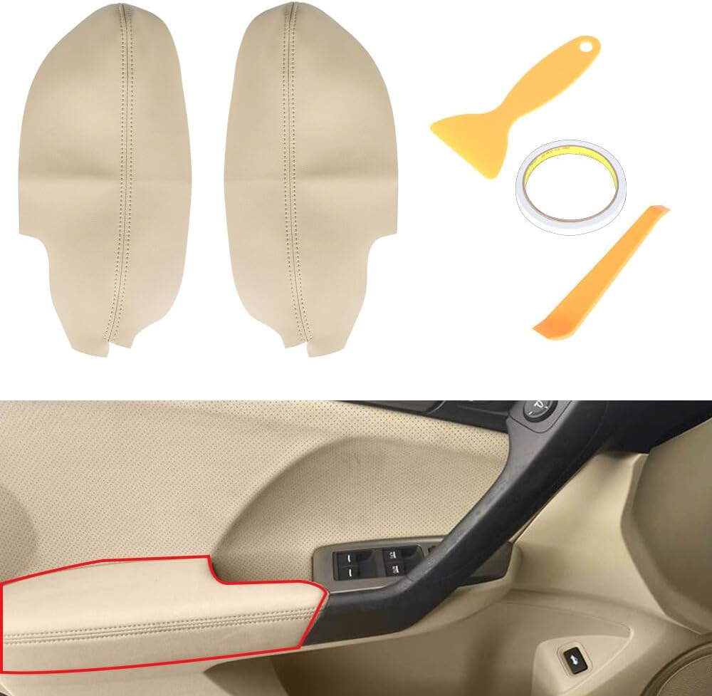 Door Panel Armrest Cover For 2009-2013 2014 Acura TSX Beige Synthetic OEM Equivalent Replacement