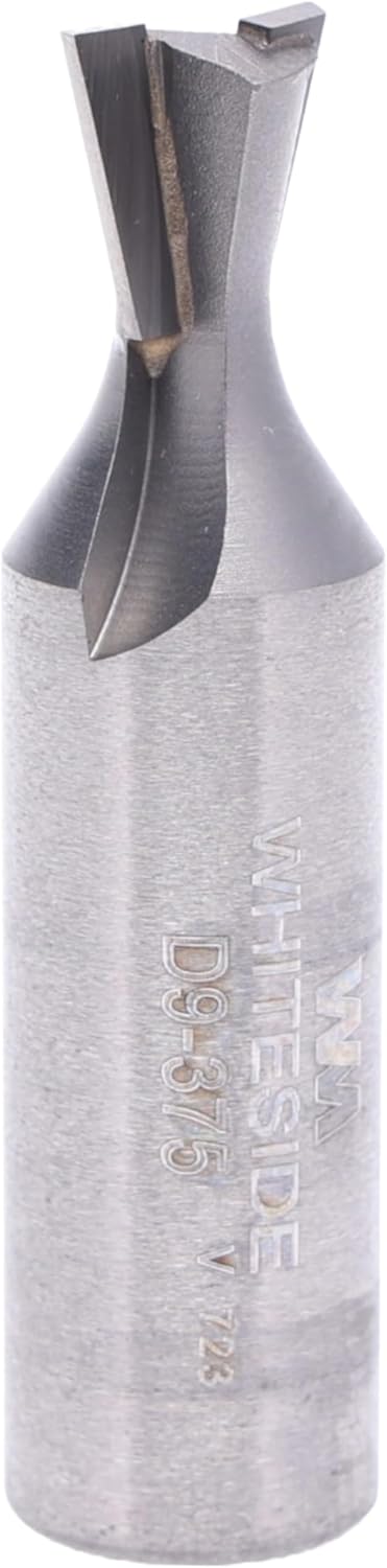 Whiteside Router Bits D9-375 Dovetail Bit with 3/8-Inch Large Diameter 3/8-Inch Cutting Diameter and 1/2-Inch Shank