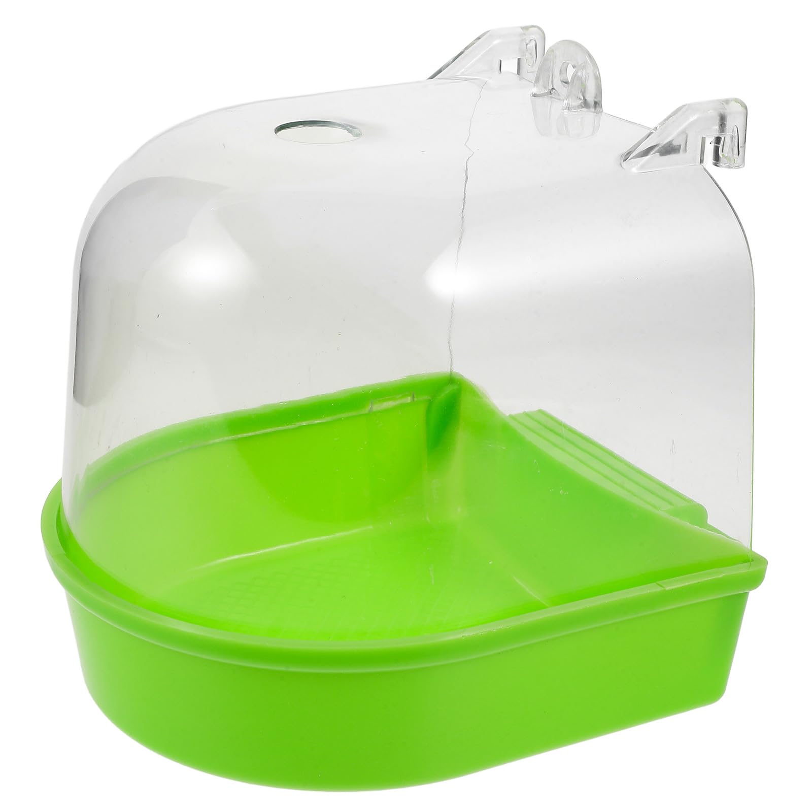 Lavabo reutilizable de plástico verde para ducha de loros y aves pequeñas STOBAZA