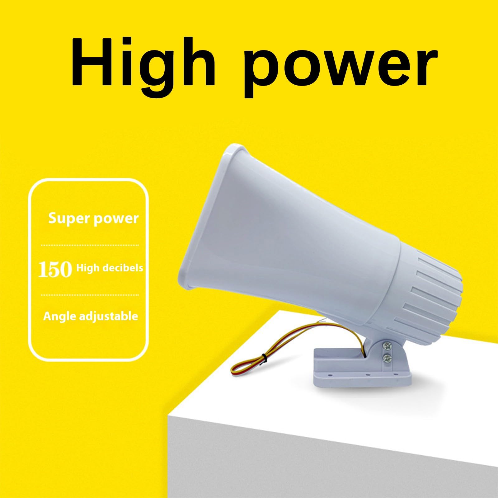 Alarma de alarma de alambre de 12 V 150 dB de sonido de alto decibelio, mejoras de cuerno de seguridad para interiores y exteriores