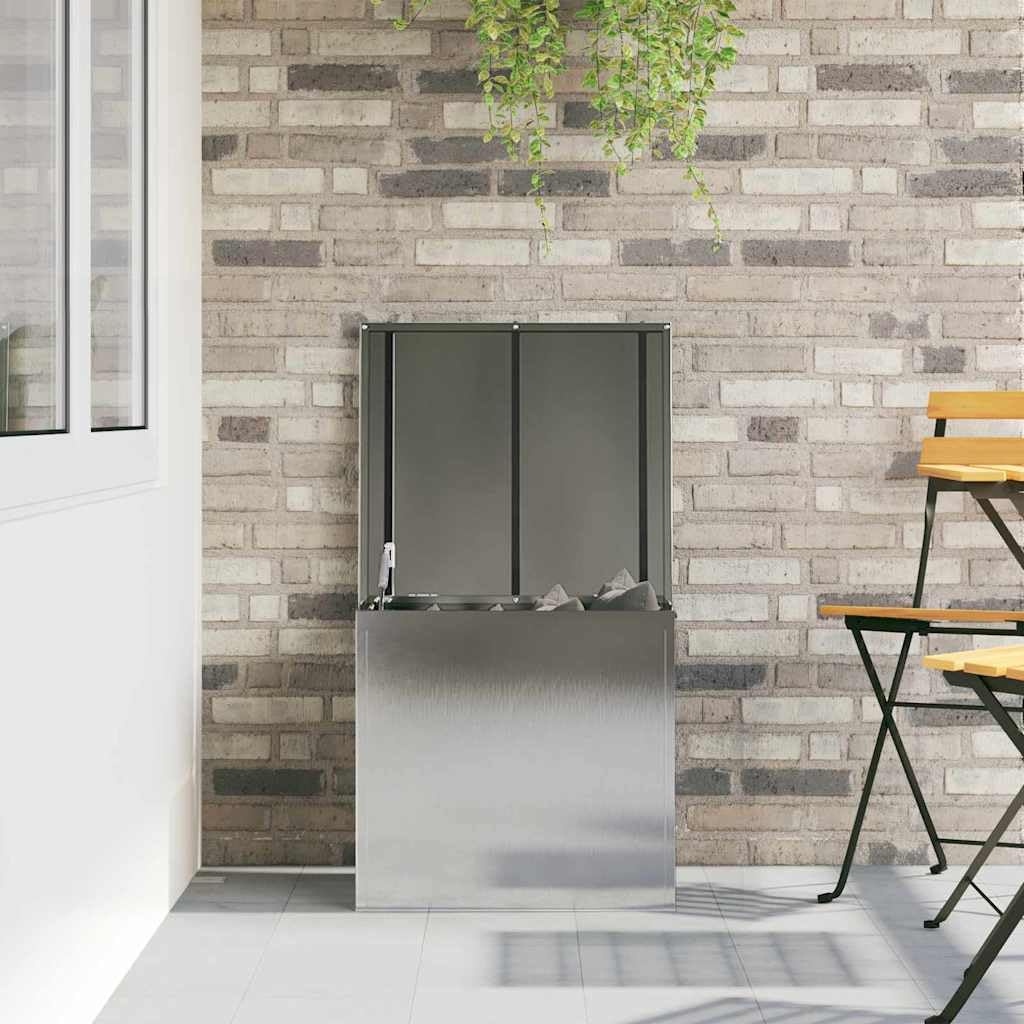 Cassa da giardino in Acciaio 55 x 50,5 x 50 cm Argento