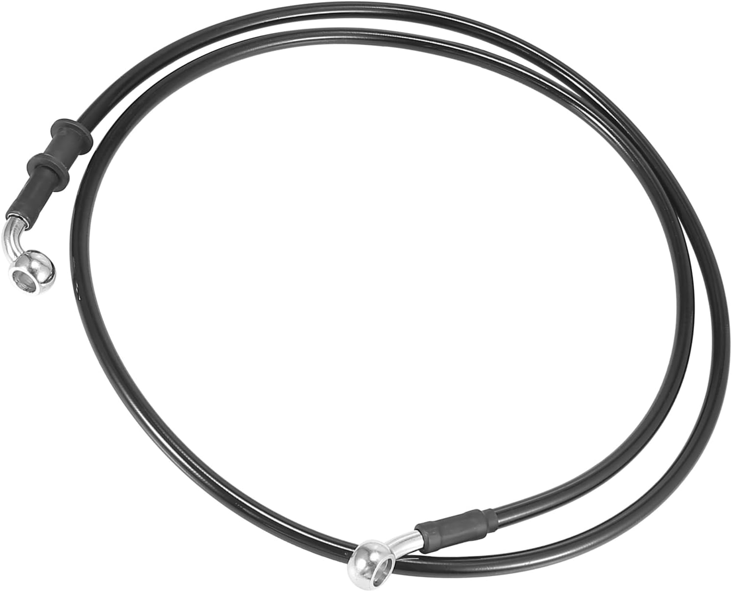 140cm 55.12" Motorcycle Brake Clutch Oil Hose Line Pipe Black Stylish Design