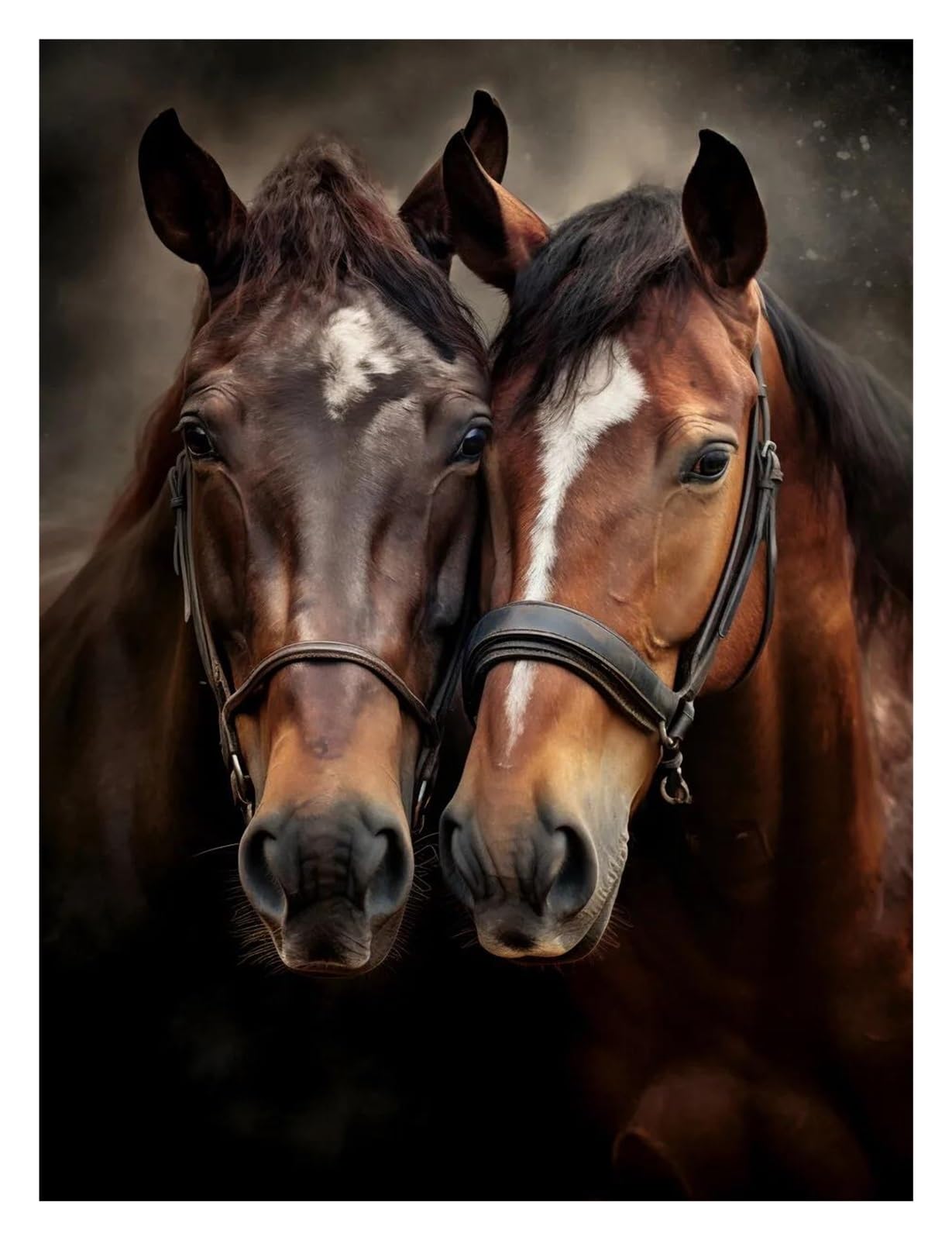 Affiche sur toile animaux sauvages et peinture moderne de cheval pour décoration murale