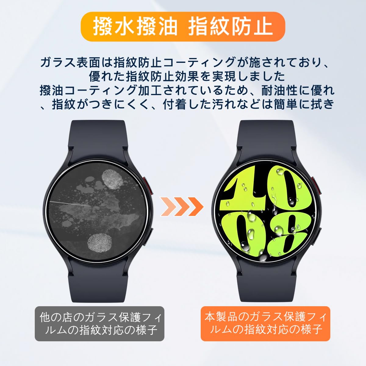 Amazon | 用 Galaxy Watch6 44mm ガラスフィルム 3枚 ギャラクシー 