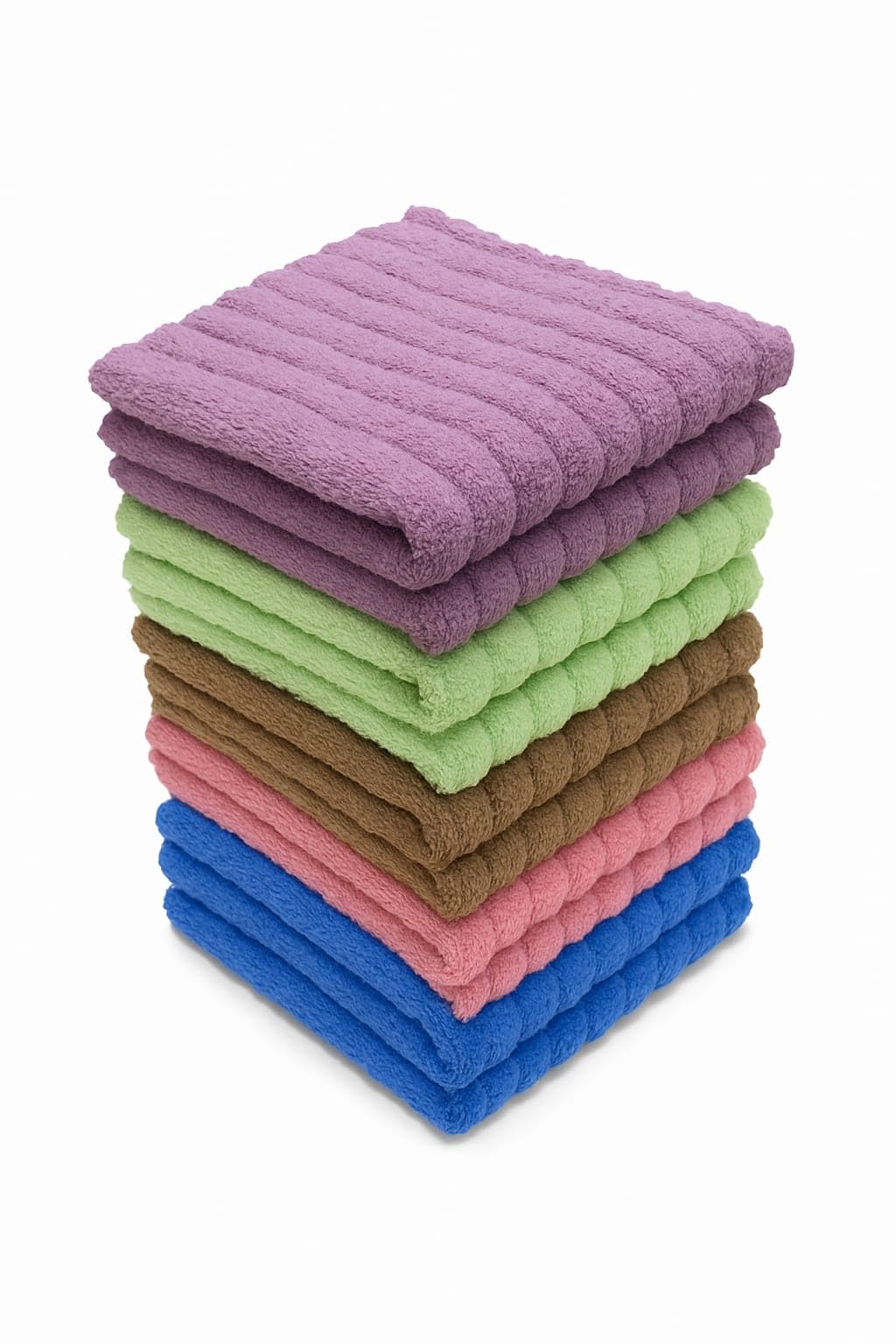Microfiber Women's & Kid's Handkerchief - 400 GSM/Solid Extra Soft and Super Absorbent Hankies for Women, Kids, and Newborn Babies Stripes- Set of 12 (25x25 cm)-image-20