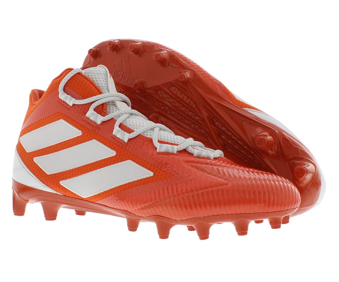 adidas Sm Freak Mid Mens Shoes Size 14, Color: Hyper Orange/White/Silver